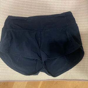 Lululemon speed up shorts- navy 2.5inseam low rise
